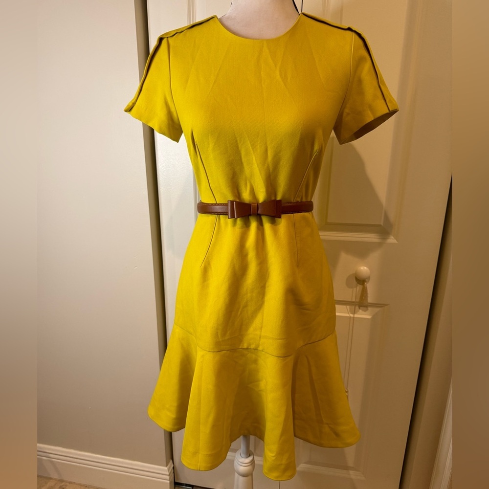 Banana Republic Sheath Yellow Midi Dress - Picture 2 of 7